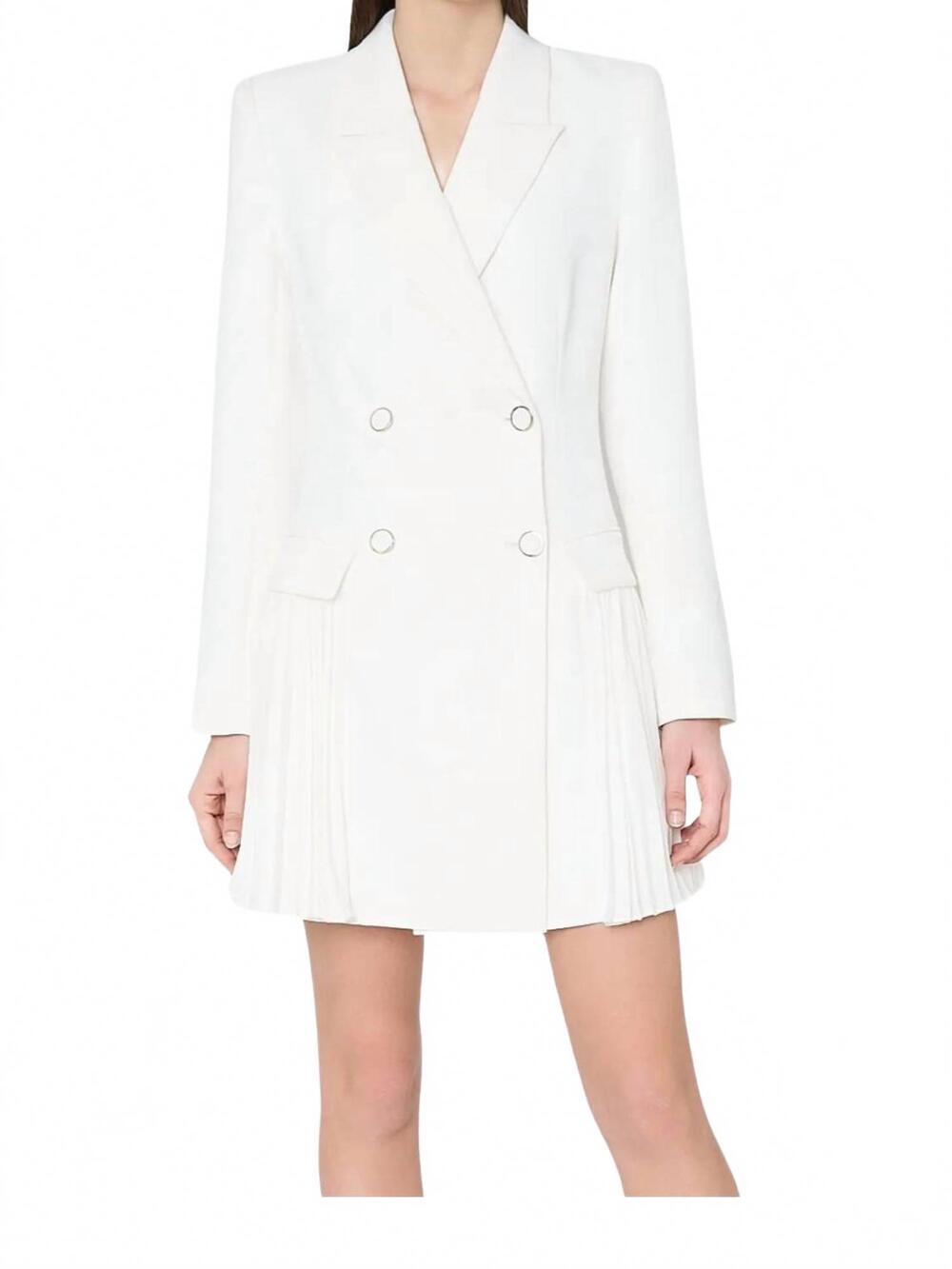 NEW MILLY noora blazer mini dress in ivory